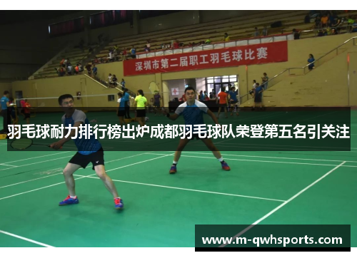 羽毛球耐力排行榜出炉成都羽毛球队荣登第五名引关注